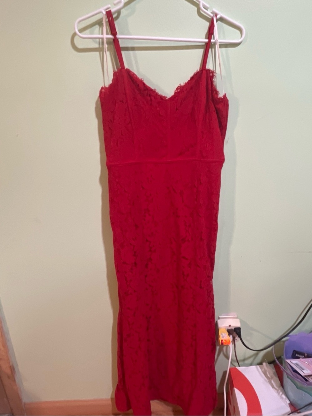 Lulus Red Lace Formal Dress